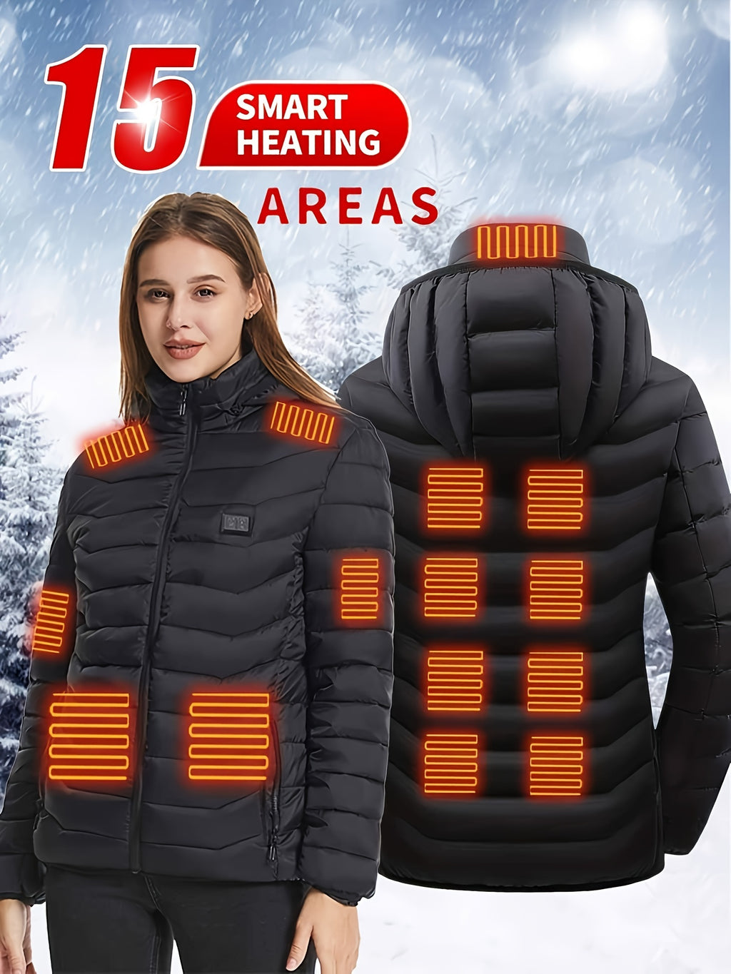 Veste Chauffante Femme - 3 Niveau De Chauffage